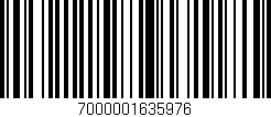 Código de barras (EAN, GTIN, SKU, ISBN): '7000001635976'