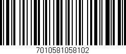 Código de barras (EAN, GTIN, SKU, ISBN): '7010581058102'