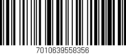 Código de barras (EAN, GTIN, SKU, ISBN): '7010639558356'