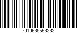 Código de barras (EAN, GTIN, SKU, ISBN): '7010639558363'