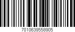 Código de barras (EAN, GTIN, SKU, ISBN): '7010639558905'