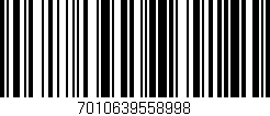 Código de barras (EAN, GTIN, SKU, ISBN): '7010639558998'