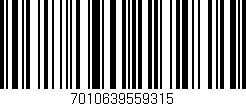 Código de barras (EAN, GTIN, SKU, ISBN): '7010639559315'