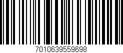Código de barras (EAN, GTIN, SKU, ISBN): '7010639559698'