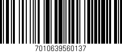 Código de barras (EAN, GTIN, SKU, ISBN): '7010639560137'