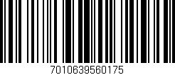 Código de barras (EAN, GTIN, SKU, ISBN): '7010639560175'