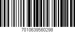 Código de barras (EAN, GTIN, SKU, ISBN): '7010639560298'