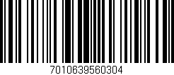 Código de barras (EAN, GTIN, SKU, ISBN): '7010639560304'