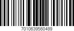 Código de barras (EAN, GTIN, SKU, ISBN): '7010639560489'