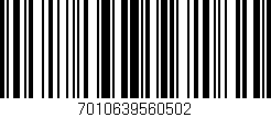 Código de barras (EAN, GTIN, SKU, ISBN): '7010639560502'