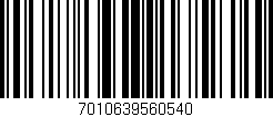 Código de barras (EAN, GTIN, SKU, ISBN): '7010639560540'