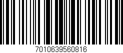 Código de barras (EAN, GTIN, SKU, ISBN): '7010639560816'