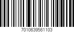 Código de barras (EAN, GTIN, SKU, ISBN): '7010639561103'