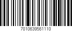 Código de barras (EAN, GTIN, SKU, ISBN): '7010639561110'