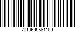 Código de barras (EAN, GTIN, SKU, ISBN): '7010639561189'