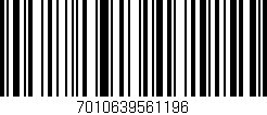 Código de barras (EAN, GTIN, SKU, ISBN): '7010639561196'