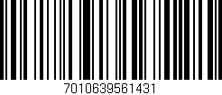 Código de barras (EAN, GTIN, SKU, ISBN): '7010639561431'