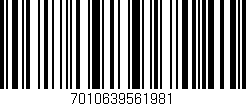 Código de barras (EAN, GTIN, SKU, ISBN): '7010639561981'