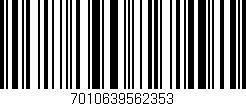 Código de barras (EAN, GTIN, SKU, ISBN): '7010639562353'