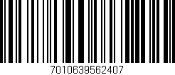 Código de barras (EAN, GTIN, SKU, ISBN): '7010639562407'