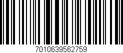 Código de barras (EAN, GTIN, SKU, ISBN): '7010639562759'