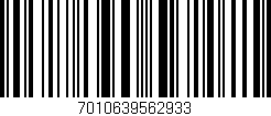 Código de barras (EAN, GTIN, SKU, ISBN): '7010639562933'