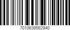 Código de barras (EAN, GTIN, SKU, ISBN): '7010639562940'