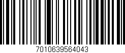 Código de barras (EAN, GTIN, SKU, ISBN): '7010639564043'