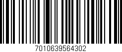 Código de barras (EAN, GTIN, SKU, ISBN): '7010639564302'