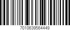 Código de barras (EAN, GTIN, SKU, ISBN): '7010639564449'