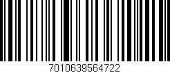Código de barras (EAN, GTIN, SKU, ISBN): '7010639564722'