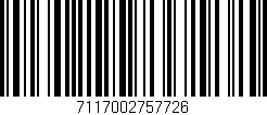 Código de barras (EAN, GTIN, SKU, ISBN): '7117002757726'