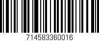Código de barras (EAN, GTIN, SKU, ISBN): '714583360016'