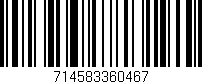 Código de barras (EAN, GTIN, SKU, ISBN): '714583360467'