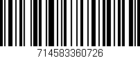 Código de barras (EAN, GTIN, SKU, ISBN): '714583360726'