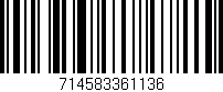 Código de barras (EAN, GTIN, SKU, ISBN): '714583361136'