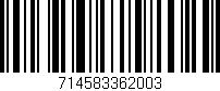 Código de barras (EAN, GTIN, SKU, ISBN): '714583362003'