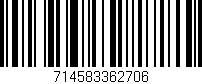 Código de barras (EAN, GTIN, SKU, ISBN): '714583362706'