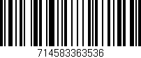 Código de barras (EAN, GTIN, SKU, ISBN): '714583363536'