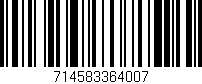 Código de barras (EAN, GTIN, SKU, ISBN): '714583364007'