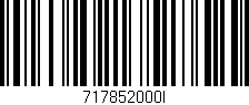 Código de barras (EAN, GTIN, SKU, ISBN): '717852000I'