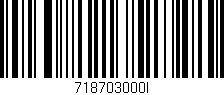 Código de barras (EAN, GTIN, SKU, ISBN): '718703000I'