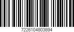 Código de barras (EAN, GTIN, SKU, ISBN): '7226104803894'