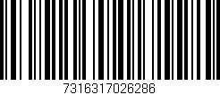 Código de barras (EAN, GTIN, SKU, ISBN): '7316317026286'