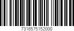 Código de barras (EAN, GTIN, SKU, ISBN): '7316575152000'
