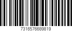Código de barras (EAN, GTIN, SKU, ISBN): '7316576689819'