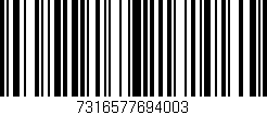 Código de barras (EAN, GTIN, SKU, ISBN): '7316577694003'