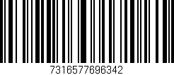 Código de barras (EAN, GTIN, SKU, ISBN): '7316577696342'