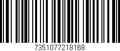 Código de barras (EAN, GTIN, SKU, ISBN): '7351077218168'