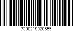 Código de barras (EAN, GTIN, SKU, ISBN): '7398219020555'